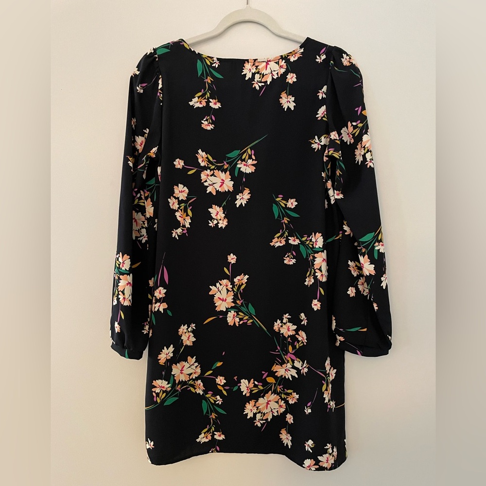 Lulus Herbaceous Babe Navy Floral Print Shift Dress, Small, S - Picture 9 of 11